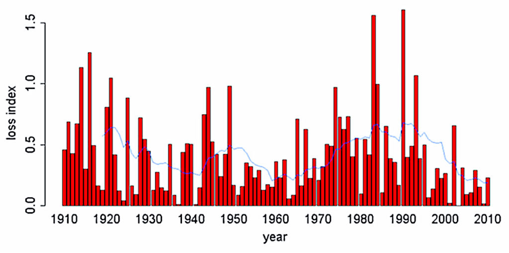 Windstorm loss index