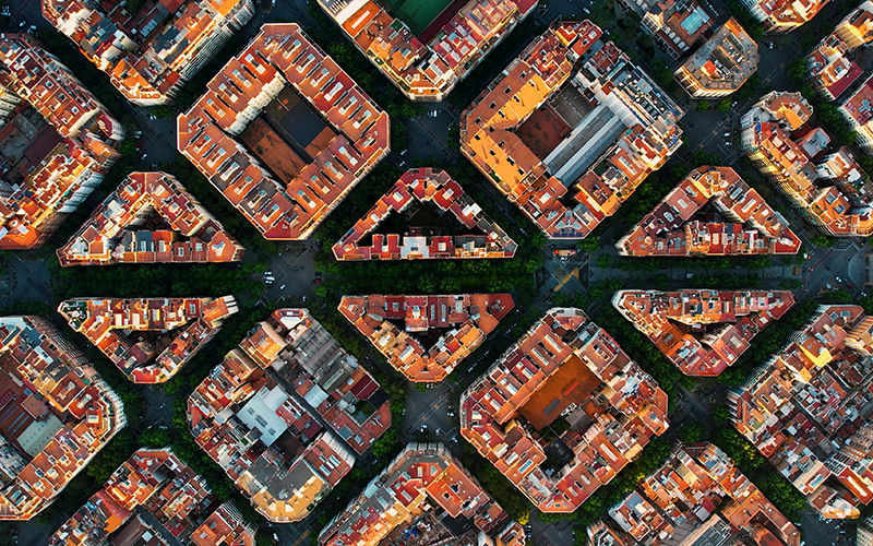 Barcelona aerial view