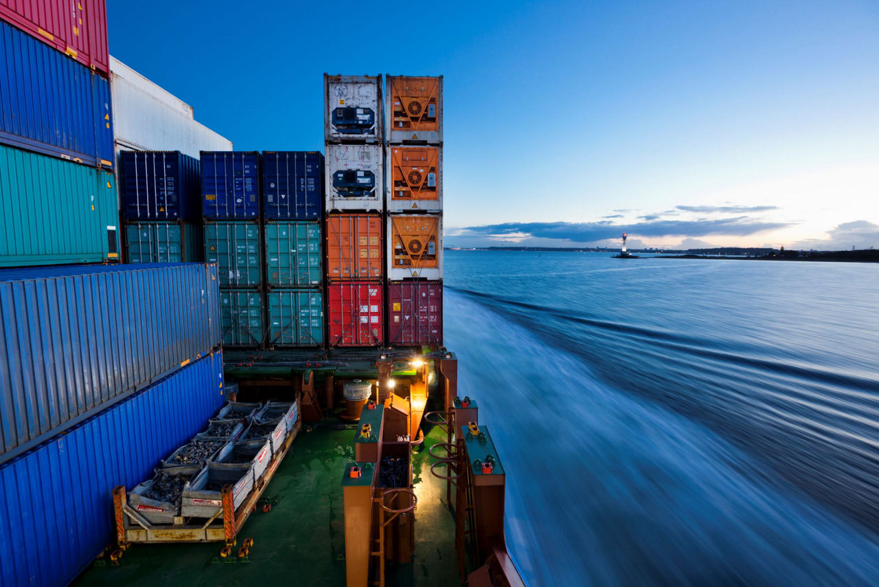 Cargo at docking station