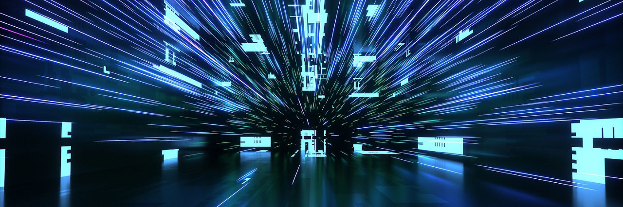 3D Simple Neon Space Background