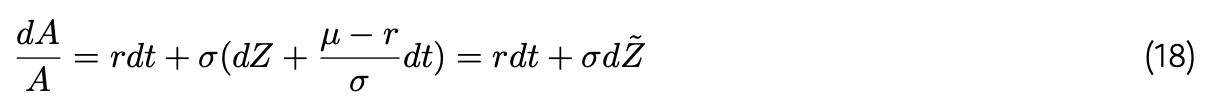Linking the risk-neutral and physical probability of default (formula 18)