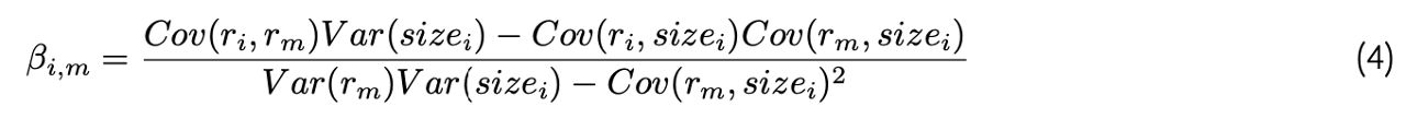 Model: valuation framework (formula 4)