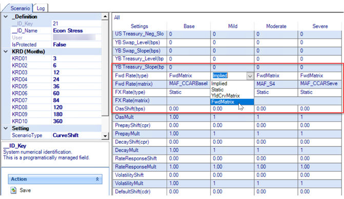 Define and run scenario