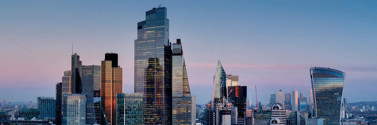 UK, England, London, City pano frm Post Building 2023