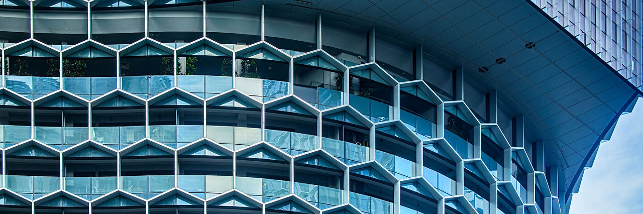 Singapore, modern buildings in the Bugis District