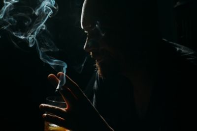 Young Adult Male, smoking cigarettes, reading, making drinks, portraits