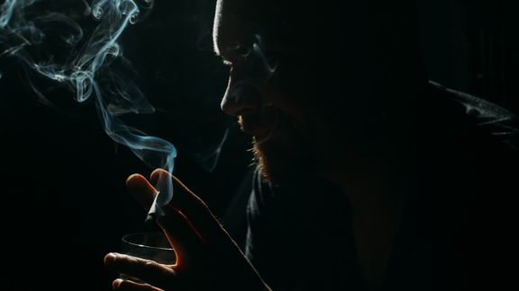 Young Adult Male, smoking cigarettes, reading, making drinks, portraits