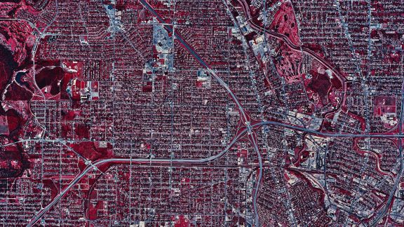 satellite image of San Antonio, Texas