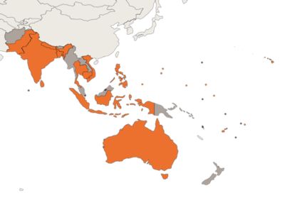 Map of Indo-Pacific Region