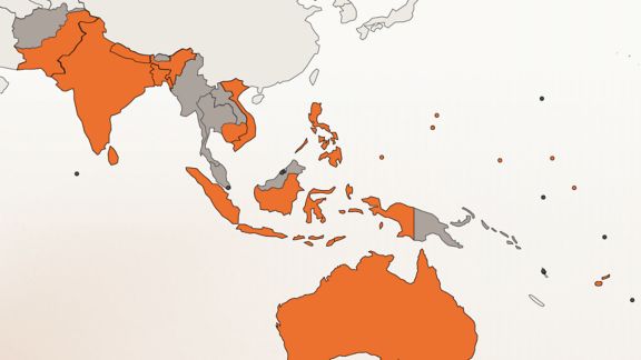 Map of the indo pacific region