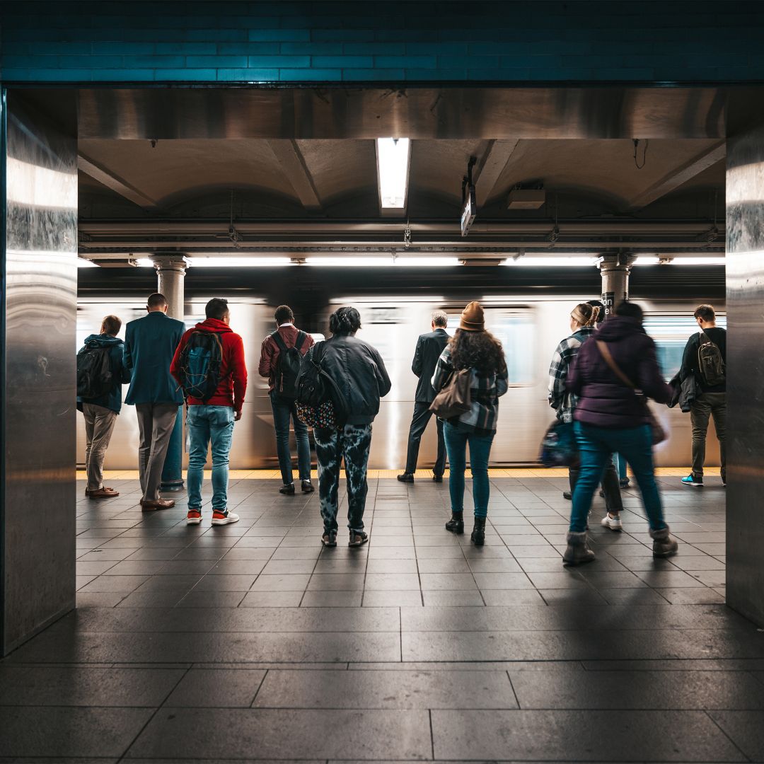 People waiting for a subway