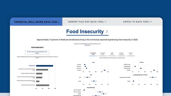 Thumbnail of an interactive tool on food insecurity