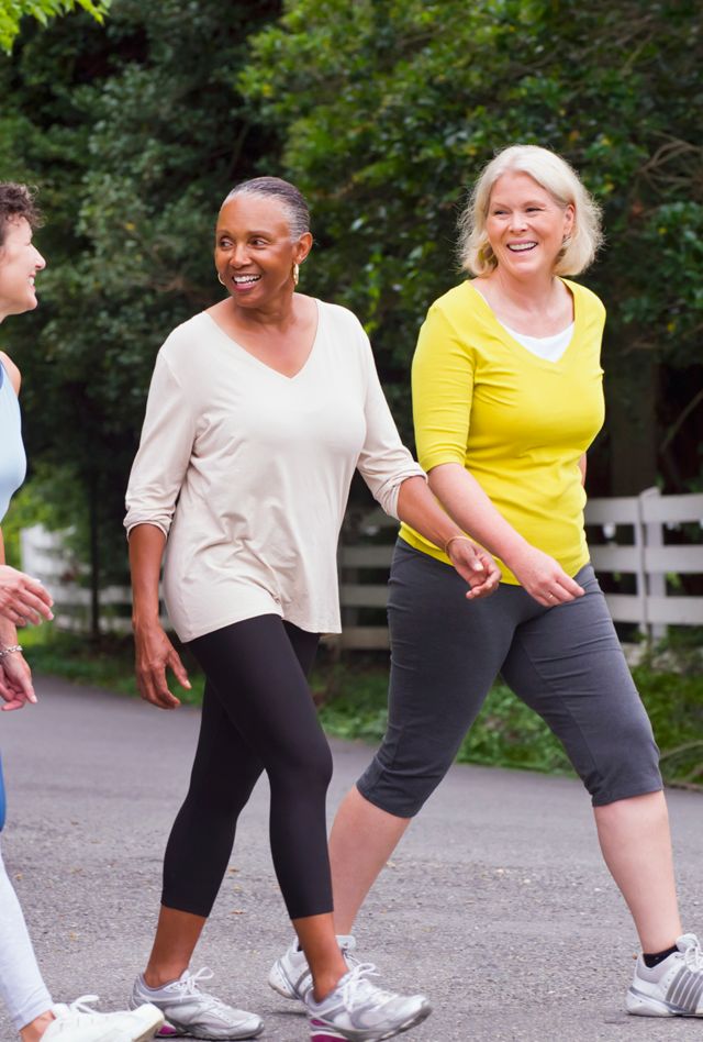 Adults taking a walk together