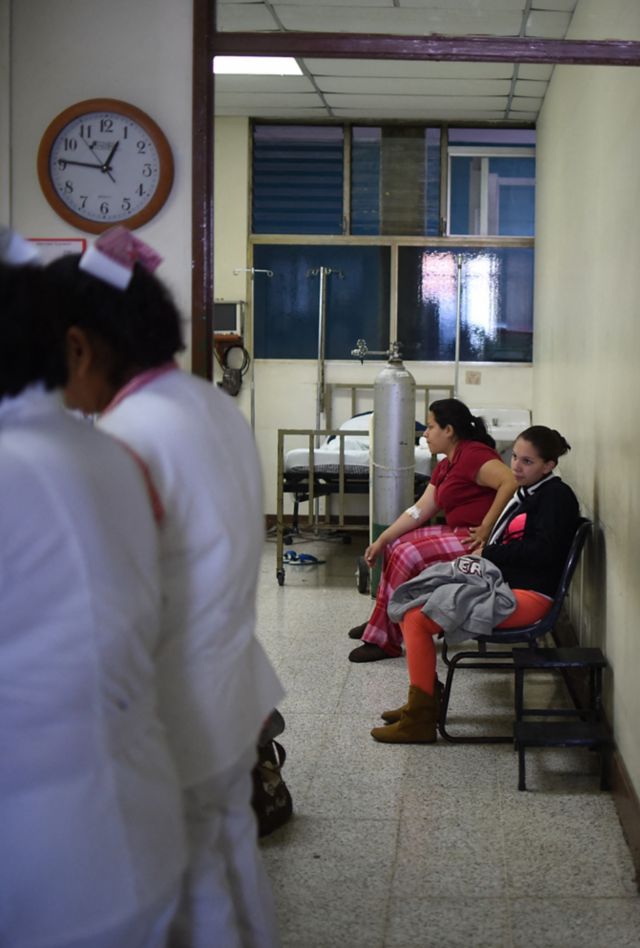 People waiting at a health clinic