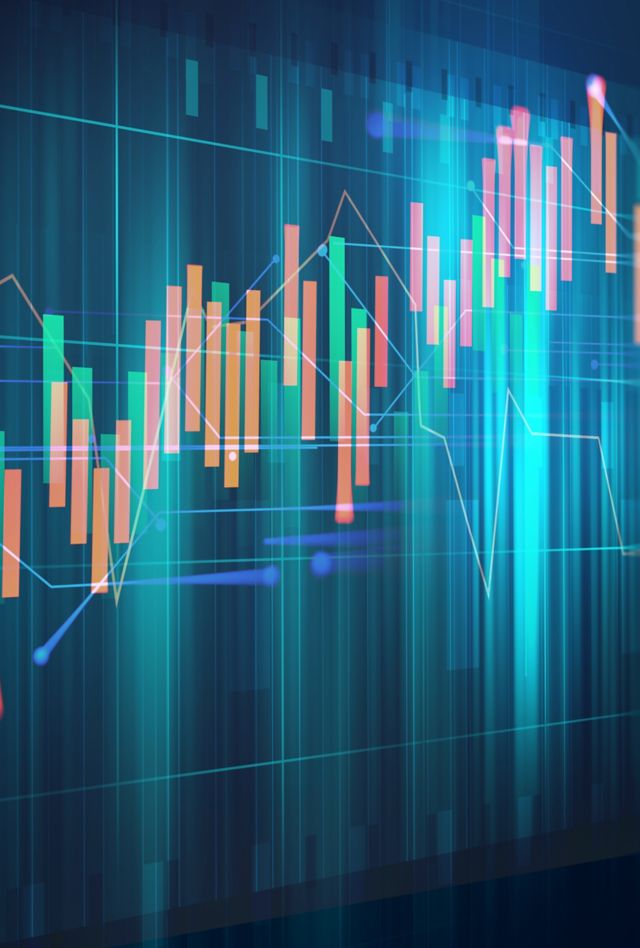 financial graph on technology abstract background represent financial crisis,financial meltdown