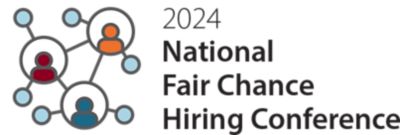 Logo for 2024 National Fair Chance Hiring Conference  