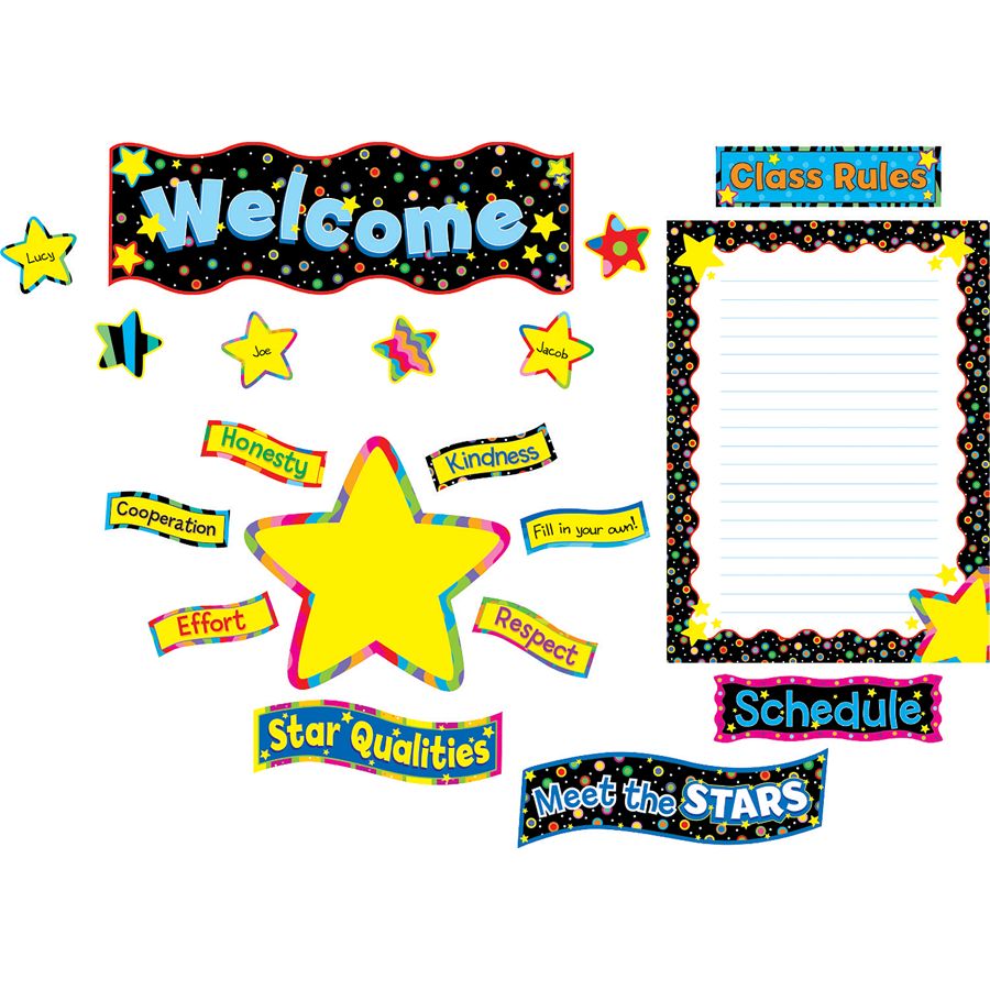 Creative Teaching Press Bulletin Board Set Back To School Stars