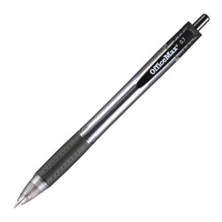 OfficeMax Retractable Gel Pen 0.7mm Fine 4 Pack Black by Office Depot ...