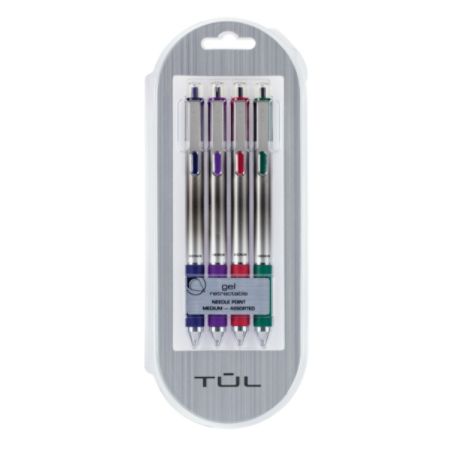 TUL GL1 Retractable Gel Pen Needle Point 0.7 mm Gray Barrel Assorted ...