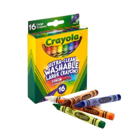 Crayola Washable Crayons Assorted Colors Pack Of 16 by Office Depot ...