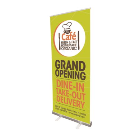 Vertical Retractable Indoor Banner With Stand 32 x 79 by Office Depot ...