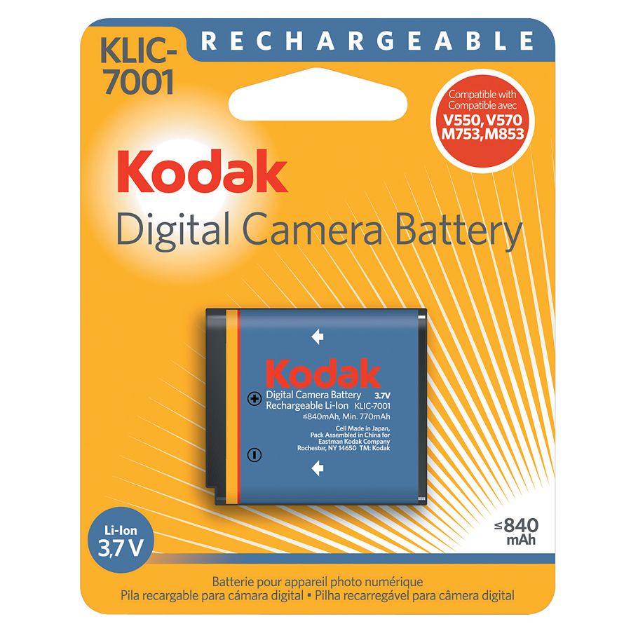 Kodak KLIC 7001 Li Ion Rechargeable Digital Camera Battery by Office ...