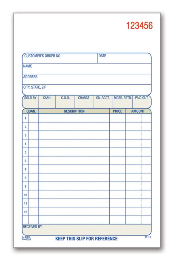 Adams Carbonless 2 Part Sales Book 4 316 x 7 316  Pack Of 50 Sets