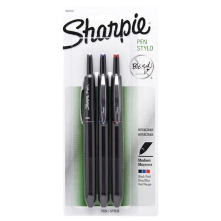 Sharpie Retractable Pens Medium Point 1.0 mm Black Barrel Assorted Ink ...