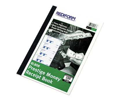 Auto Repair Invoices Rediform Money And Rent Unnumbered Receipt Book, 5 ...