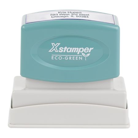 ECO GREEN Xstamper Pre Inked Medium Stamp N14 66percent Recycled 58 x 2 ...