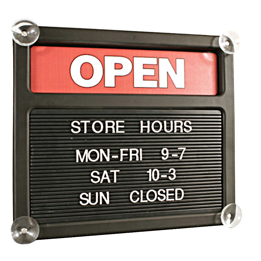 Tabbee Brand Double Sided OpenClosed Message Board 13 18 x 15 18