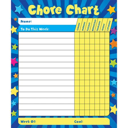 Eureka Basic Chores Chore Charts Pack Of 25 by Office Depot & OfficeMax