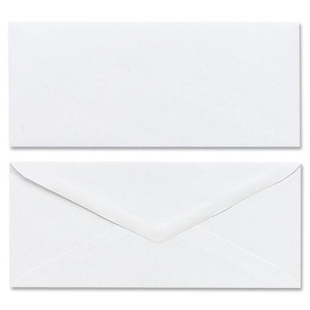 Mead Plain White Envelopes Business 10 4.13 Width x 9.50 Length Gummed ...