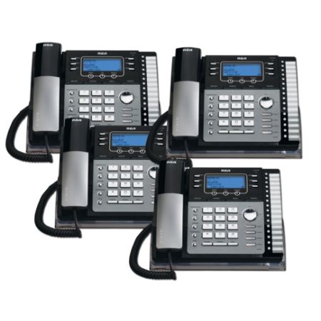 Telefield RCA 4 Line Expandable Corded Phone System With Digital ...