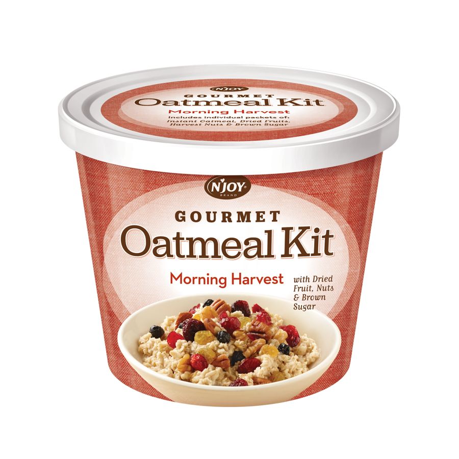 N Joy Oatmeal With Gourmet Toppings Morning Harvest 27.36 Oz Pack Of 8