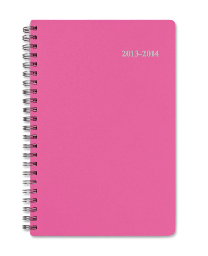 i.e.  WeeklyMonthly Planner 5 x 8  PinkTeal July 2013 June 2014