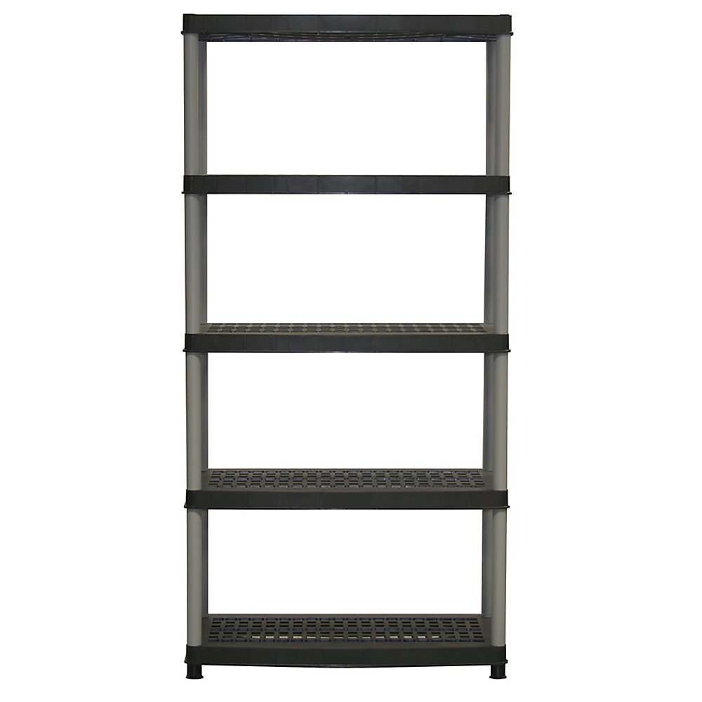 Home Design Products 5 Tier Heavy Duty Shelving 72 H x 36 W x 18 78 D Black