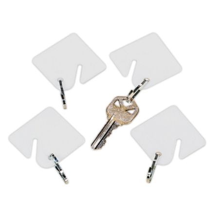 STEELMASTER Slotted Rack Style Snap Hook Key Tags White Pack Of 20 by ...