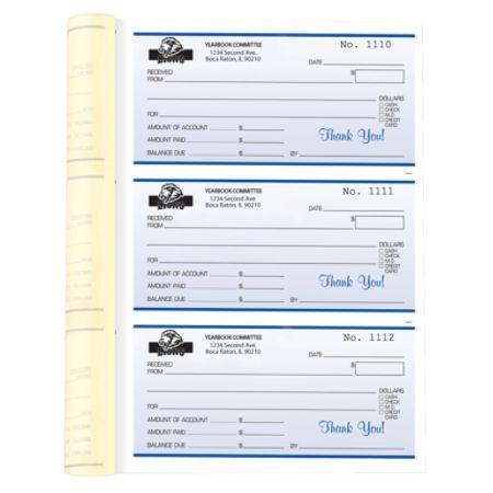 Receipt Books 2 Part 2 78 x 6 252 Sets Per Book Minimum Quantity of 2 ...