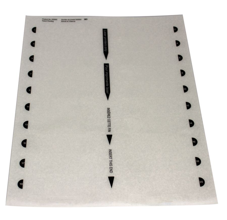 Identification Badge Supplies Gemex L-300 Pre-Perforated Badge Refill ...