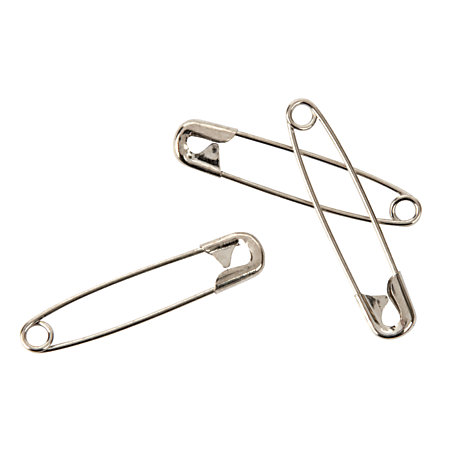 Office Depot Brand Safety Pins 2 Silver Pack Of 100 by Office Depot ...