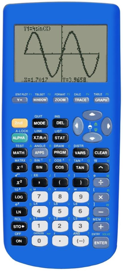 Guerrilla Silicone Cover For TI 83 Plus Calculators 1 x 4 x 9 12  BlueGreenPink