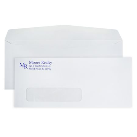 Window Business Envelopes No. 10 Window Business Envelope White Wove 1 ...