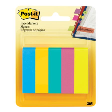 Post it Flags 12 x 2 Jewel Pop Colors 100 Flags Per Pad Pack Of 5 Pads ...