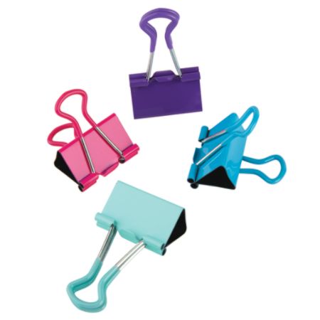 Office Depot Brand Soft Grip Binder Clips Medium Assorted Colors Pack ...