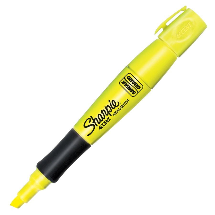 Sharpie Accent Grip Highlighters Fluorescent Yellow Box Of 12 by Office ...