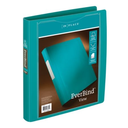 EverBind View D Ring Binders By INPLACE 1 Rings Teal by Office Depot ...