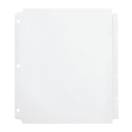 Office Depot Brand Insertable Extra Wide Dividers With Big Tabs Clear 5 ...