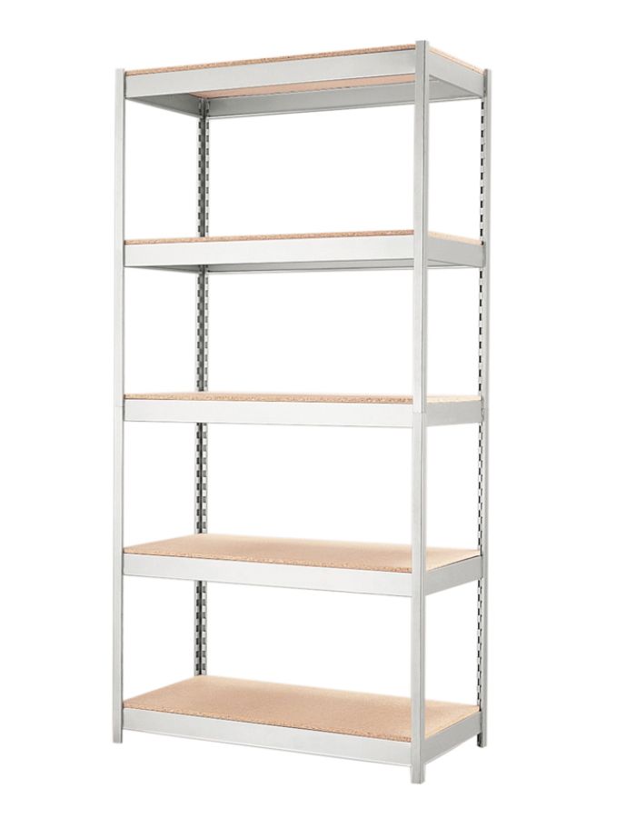 Hirsh Industries 1000 Series 5 Shelf Unit 72 H x 36 W x 18 D Silver