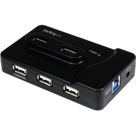 StarTech.com 6 Port USB 3.0 USB 2.0 Combo Hub with 2A Charging Port 2x ...